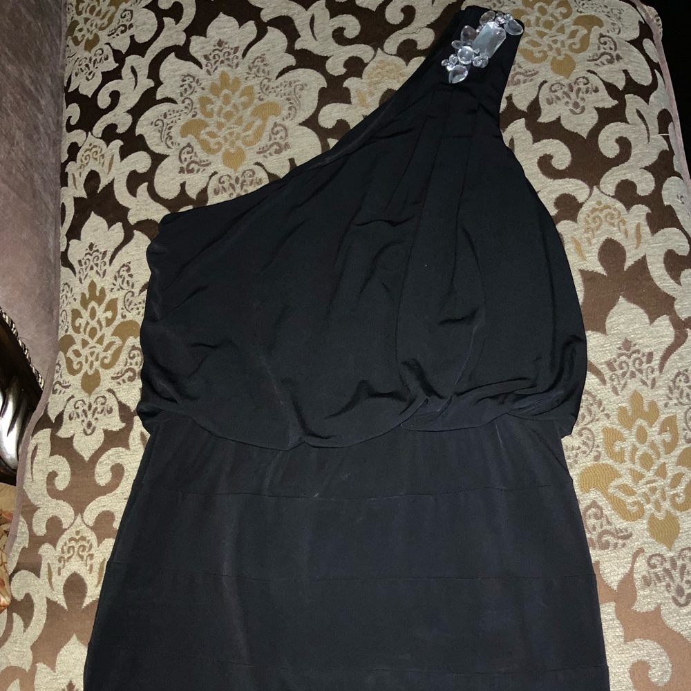 Cute black one shoulder dress
